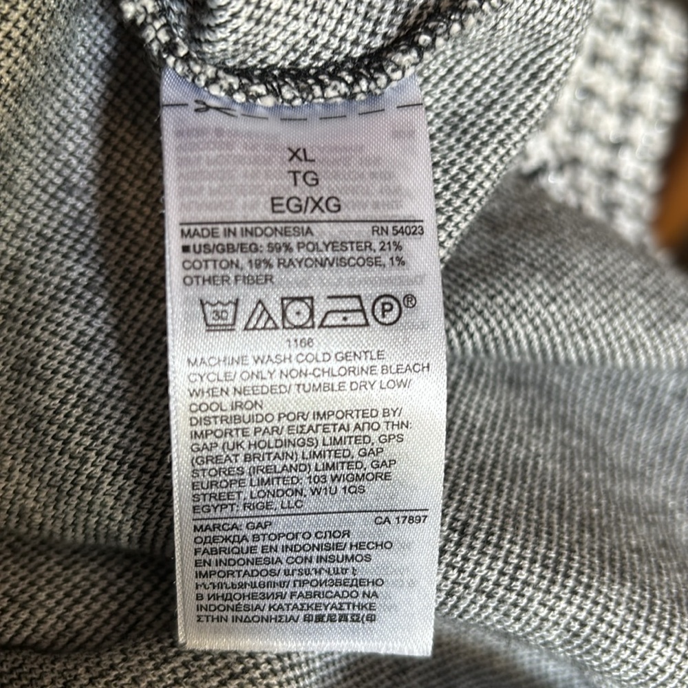 Gap Black White Silver Houndstooth Long Sleeve A-line Career Shift Dress Size XL - Picture 9 of 9